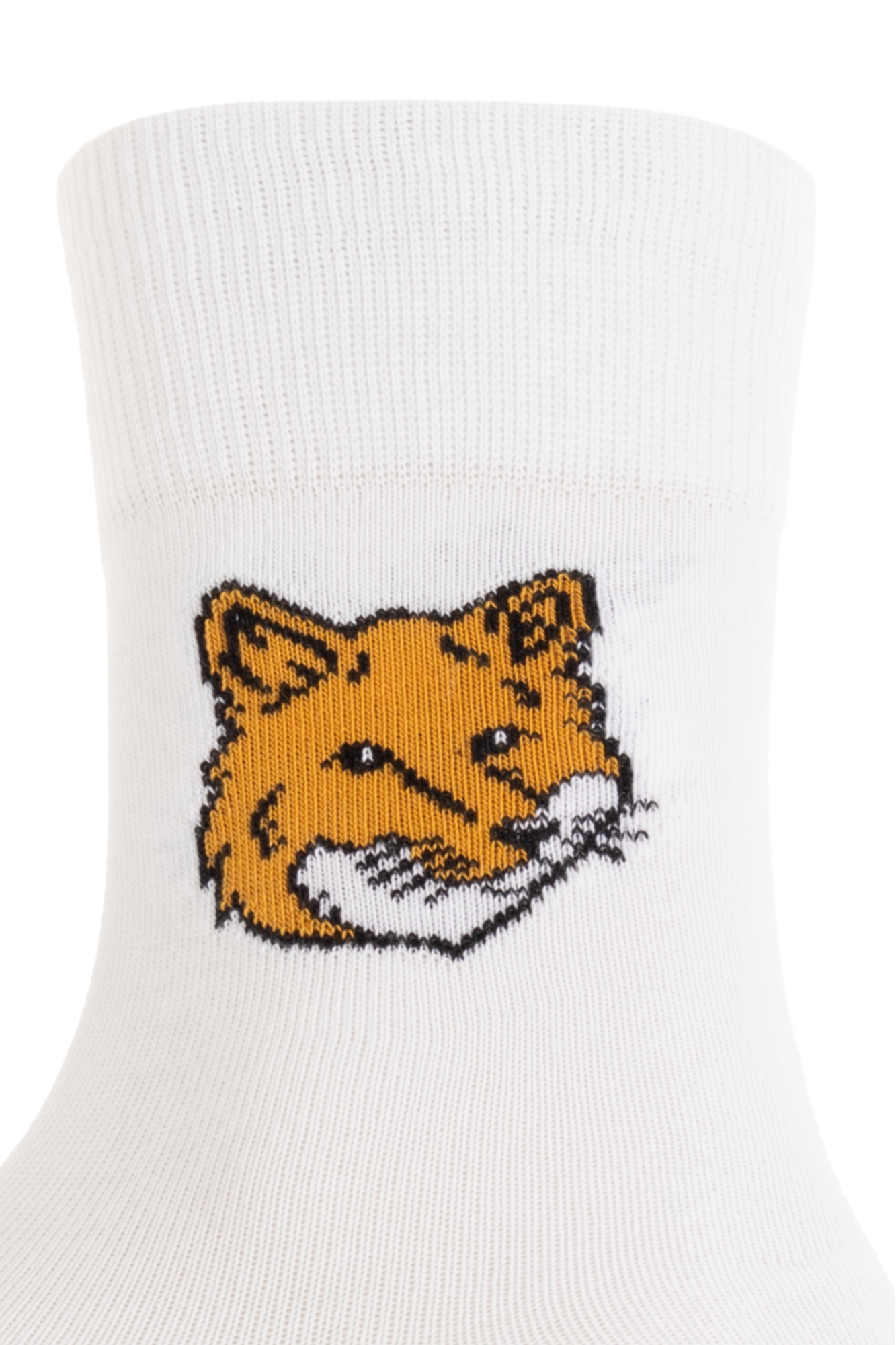 White Socks with logo Maison Kitsuné - Vitkac AS